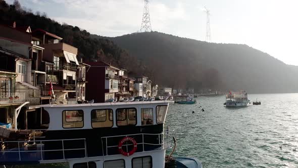 Istanbul Bosphorus Fishing Village Aerial View alt