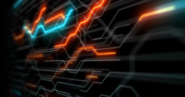 4K loop of Circuit board, Motherboard, Digital chip. Tech science background. alt