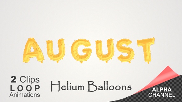 August Month Celebration Helium Balloons