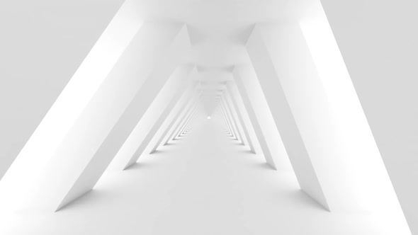 Empty White Corridor