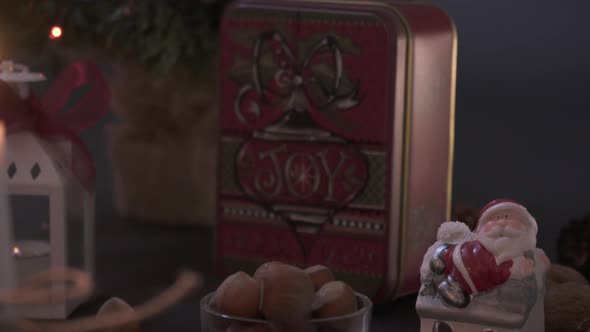 Christmas decorations and hazelnuts alt