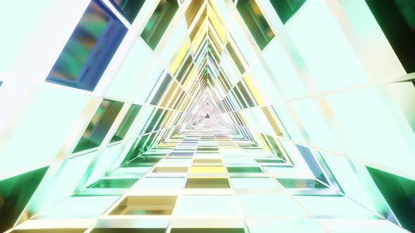 Crystal Mirrored Triangle Vj Loop Background 4K