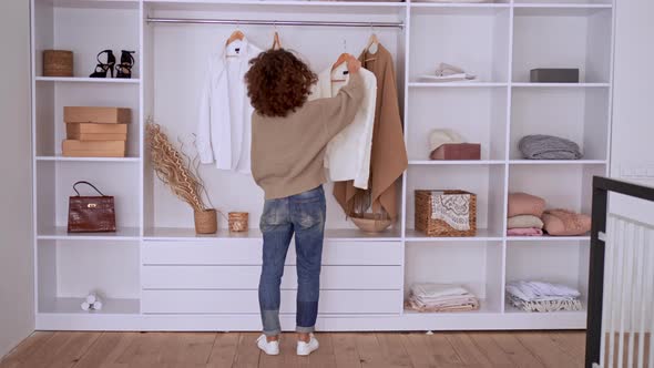 Brunette Getting Dressed in Bedroom alt