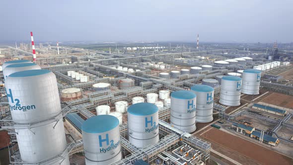Hydrogen Renewable Energy Production Factory Plant
