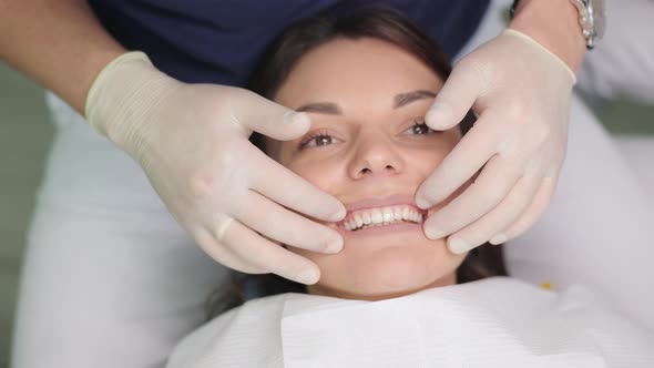 Modern Dental Equipment and Installation Procedure of Veneers in Dental Clinic