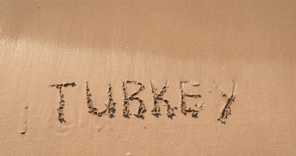 Turkey Word on Sand alt