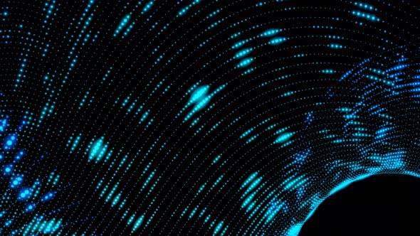 Glowing Cyan Color Technology Particle Line Animation alt