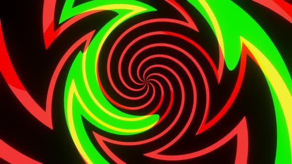Blinking and Rotation of Bright Neon Shapes alt