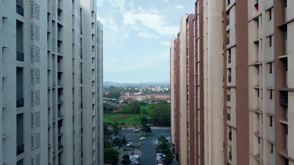 Drone Passing Through Building in India