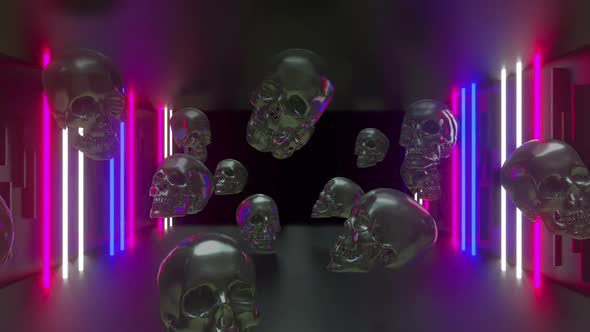 Skulls Laser Tunnel 04 Hd