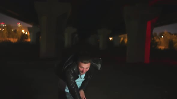 Jailing of thief after robbery. Bandit man running away, escaping from arrest. alt