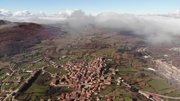 Beautiful Village Aerial Drone Timelapse HD