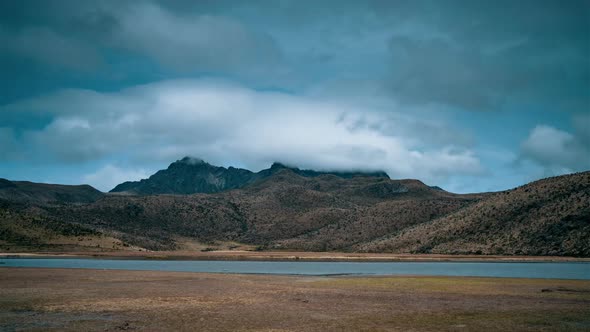 Cotopaxi National Park, Ecuador, Timelapse  - A lake in the Cotopaxi National Park alt
