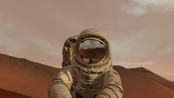 Astronaut Sitting on Mars, Motion Graphics | VideoHive