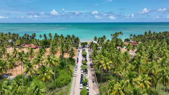 Sao Miguel dos Milagres Beach at Alagoas Brazil. Northeast Brazil. alt