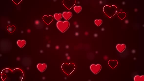 Loop video,Red Hearts motion for Valentine's day Greeting love video. alt
