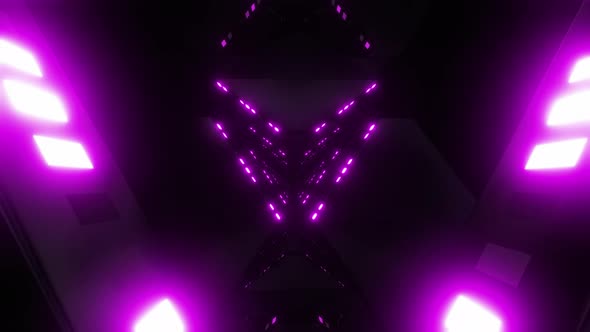 4k Pink Abstract Light Tunnel