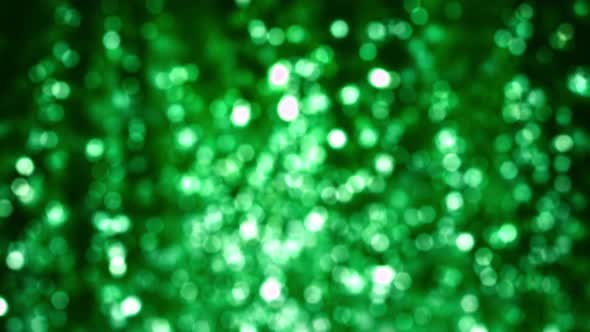 Abstract Green St Patricks Christmas and New Year's Eve Bokeh Glitter Loop