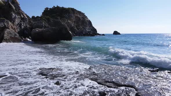 Sea Near the Coast - Close-up Aerial View of the Coastal Seascape alt