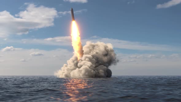 Ballistic Missile Launch, Stop Motion 4k