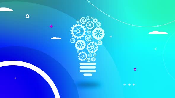 Mechanical Infographic Bulb Colorful alt