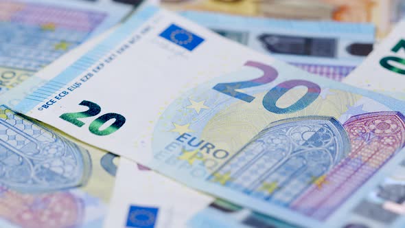 Macro Shot Of A Twenty Euro Bill