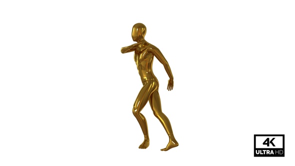 Modern Hip Hop Dancing Character Golden Looped V3 alt