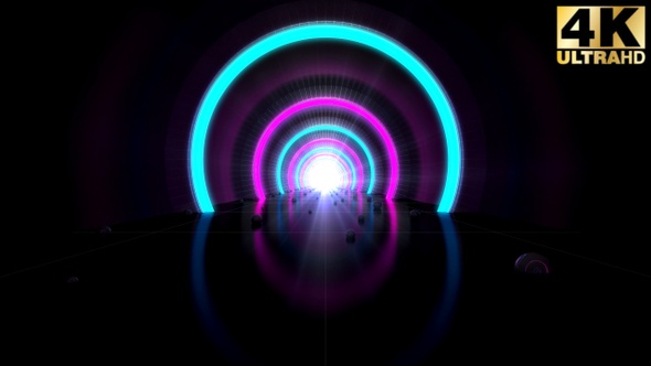 6 Colorful Light Tunnel Pack 4k