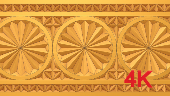 Wooden Board with Carved National Ornaments alt