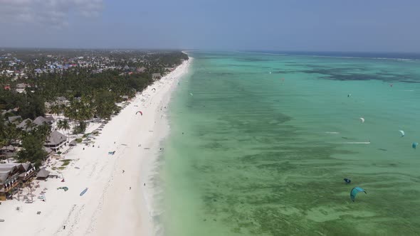 Indian Ocean Near the Coast of Zanzibar Island Tanzania Slow Motion alt