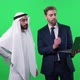 Businessman Uses a Laptop and Communicate with a Arab Business Partner in a White Kandura Discussing - VideoHive Item for Sale