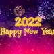 Happy New Year 2022 Greetings With Fireworks - VideoHive Item for Sale