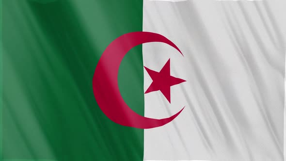 Algeria Flag Waving Animation