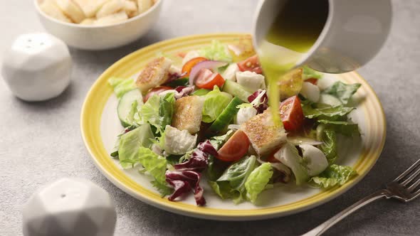 A salad of fresh vegetables