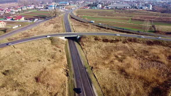 Ring Road Cars Aerial View