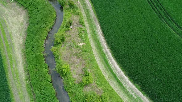 French Vexin Regional Natural Park seen from the sky alt