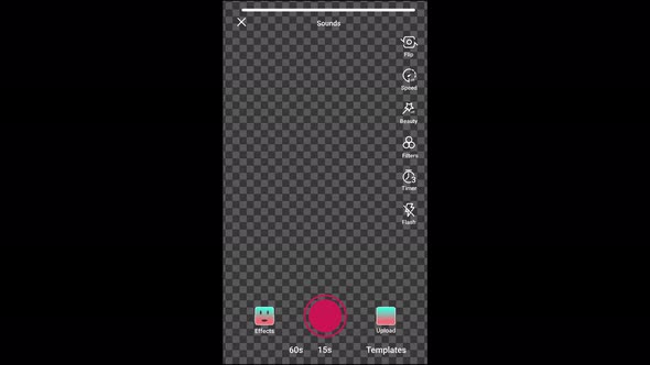 Tiktok interface animation, main me and camera recording. alt
