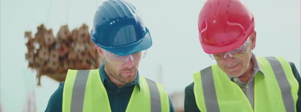 Engineers Checking Blueprints alt