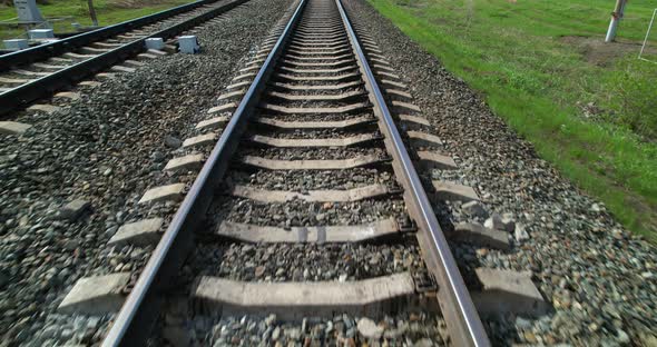 Railway Track View in Motion