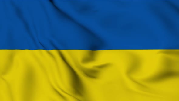 Waving flag of Ukraine loop animation. alt