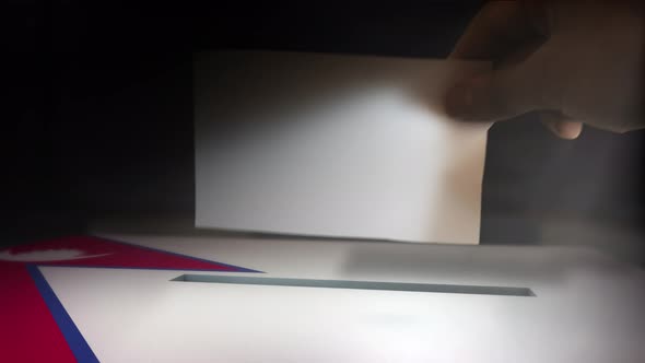 Digital Composite Hand Voting To National Flag OF Nepal  alt