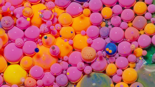Colorful Orange Pink Bubbles Surface Wallpaper Themes Background Multicolor Space Universe Concept alt