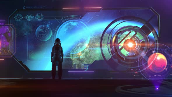 Astronaut Of The Future In Earth Orbit HD alt