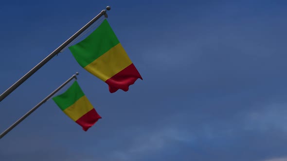 Mali Flags In The Blue Sky - 2K