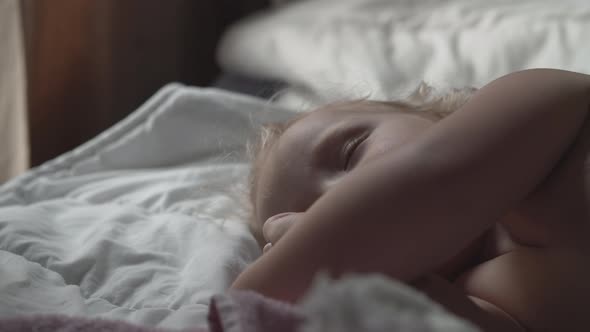 Morning portrait of little child alt