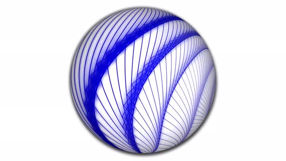 Animated abstract sphere moving on white background. Vd 924 alt