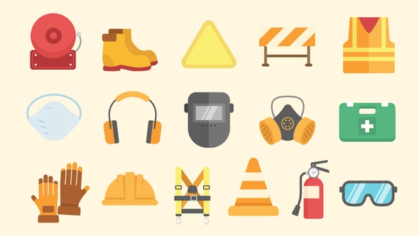 Safety Equipment Icons Pack