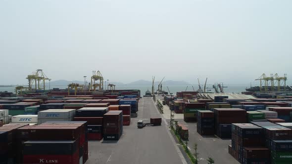 Flycam Da Nang Port, Asian, Viet Nam