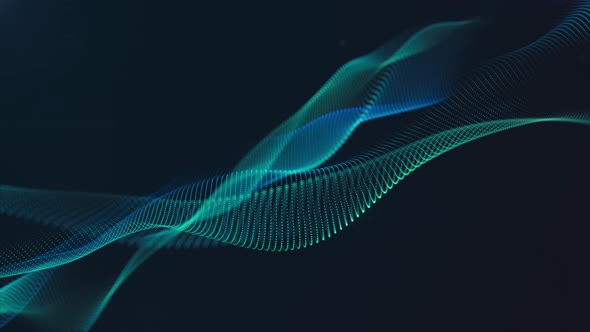 Abstract Wavy background of particles forms lines