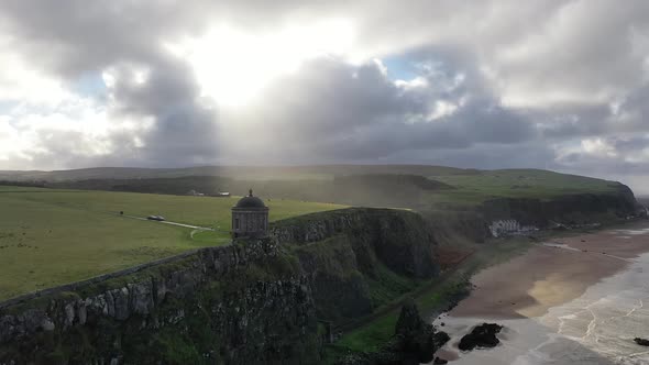 Aerial View Downhill Beach in County Londonderry in Northern Ireland alt